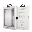 Guess GUHCP12LKC4GSSI Transparent hátlap, tok, 4G Silver Chain iPhone 12 Pro Max 6.7" hátlap, tok, átlátszó 4G, ezüst