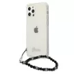 Guess GUHCP12LKPSBK Transparent hátlap, tok, Black Pearl iPhone 12 Pro Max 6.7" hátlap, tok, átlátszó