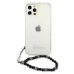 Guess GUHCP12LKPSBK Transparent hátlap, tok, Black Pearl iPhone 12 Pro Max 6.7" hátlap, tok, átlátszó