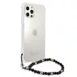 Guess GUHCP12LKPSBK Transparent hátlap, tok, Black Pearl iPhone 12 Pro Max 6.7" hátlap, tok, átlátszó