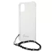 Guess GUHCP12LKPSBK Transparent hátlap, tok, Black Pearl iPhone 12 Pro Max 6.7" hátlap, tok, átlátszó