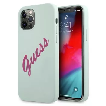   Guess GUHCP12LLSVSBF iPhone 12 Pro Max 6.7" hátlap, tok Silicone Vintage, kék
