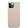 Guess GUHCP12LLSVSGP Silicone Vintage iPhone 12 Pro Max 6,7" tok, szürke, rózsaszín