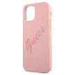 Guess GUHCP12LLSVSPI iPhone 12 Pro Max 6.7" hátlap, tok Script Vintage, rózsaszín
