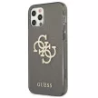 Guess GUHCP12LPCUGL4GBK iPhone 12 Pro Max 6.7" hátlap, tok Glitter 4G Big Logo, fekete