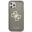 Guess GUHCP12LPCUGL4GBK iPhone 12 Pro Max 6.7" hátlap, tok Glitter 4G Big Logo, fekete