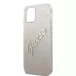 Guess GUHCP12LPCUGLSGO iPhone 12 Pro Max 6.7" hátlap, tok Glitter Gradient Script, arany