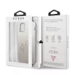 Guess GUHCP12LPCUGLSGO iPhone 12 Pro Max 6.7" hátlap, tok Glitter Gradient Script, arany