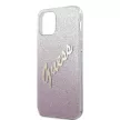 Guess GUHCP12LPCUGLSPI Glitter Gradient Script iPhone 12 Pro Max 6.7", hátlap, tok, rózsaszín