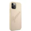 Guess iPhone 12 Pro Max Saffiano Vintage Script (GUHCP12LRSAVSLG) hátlap, tok, arany