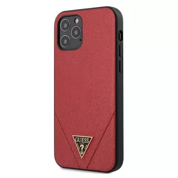   Guess GUHCP12LVSATMLRE iPhone 12 Pro Max 6.7" hátlap, tok Saffiano, piros