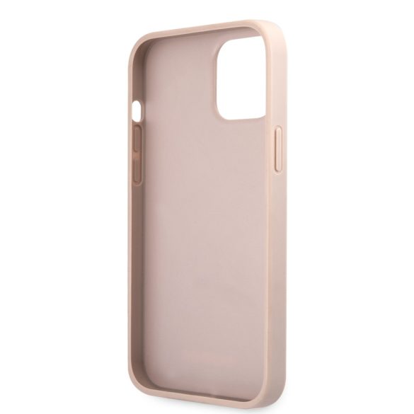 Guess iPhone 12/12 Pro 4G Printed Stripe (GUHCP12M4GDPI) hátlap, tok, rózsaszín