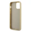 Guess iPhone 12/12 Pro Rhinestones Triangle Metal Logo (GUHCP12MHDGTPD) hátlap, tok, arany