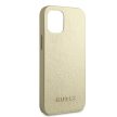 Guess GUHCP12SIGLGO Iridescent iPhone 12 mini 5.4", hátlap, tok, arany