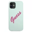 Guess GUHCP12SLSVSBF Silicone Vintage iPhone 12 mini 5.4" tok, kék