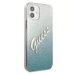 Guess GUHCP12SPCUGLSBL Glitter Gradiens Script iPhone 12 mini 5,4", hátlap, tok, kék