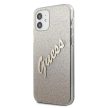 Guess GUHCP12SPCUGLSGO iPhone 12 mini 5.4" hátlap, tok Glitter Gradient Script, arany