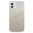 Guess GUHCP12SPCUGLSGO iPhone 12 mini 5.4" hátlap, tok Glitter Gradient Script, arany