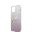 Guess iPhone 12 Mini Vintage Glitter Gradient (GUHCP12SPCUGLSPI) hátlap, tok, rózsaszín