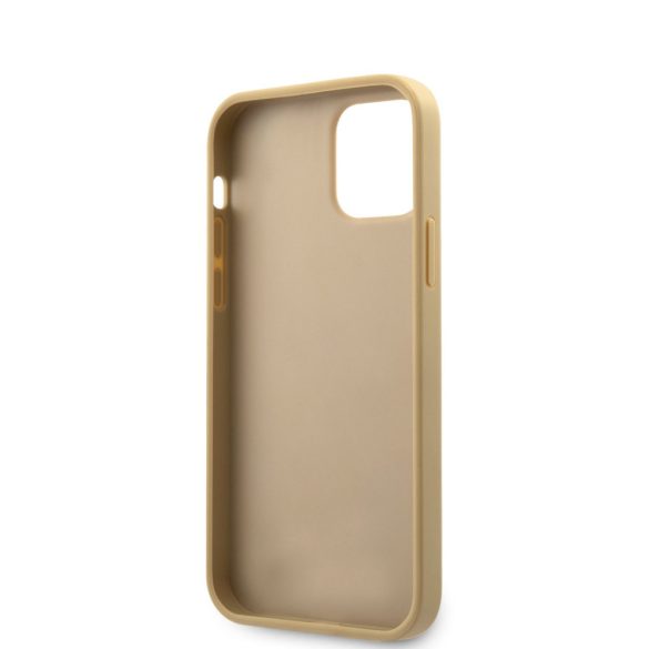 Guess iPhone 12 Mini Iridescent Love (GUHCP12SPUILGLG) hátlap, tok, arany