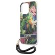 Guess GUHCP13LHFLSB iPhone 13 Pro/13 6.1" hátlap, tok Flower Strap, kék