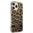 Guess GUHCP13LHSLEOW iPhone 13 Pro/13 6.1" hátlap, tok Leopard, barna