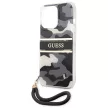 Guess GUHCP13LKCABBK Camo Strap Collection iPhone 13/13 Pro 6.1", hátlap, tok, fekete