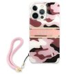 Guess GUHCP13LKCABPI iPhone 13 Pro/13 6.1" hátlap, tok Camo Strap Collection, rózsaszín