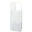 Guess GUHCP13LLFLSN iPhone 13 Pro/13 6.1" hátlap, tok Flower Liquid Glitter, zöld