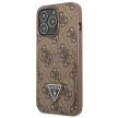 Guess 4G Triangle Logo Cardslot hátlap, tok iPhone 13 Pro/13, barna