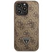 Guess 4G Triangle Logo Cardslot hátlap, tok iPhone 13 Pro/13, barna