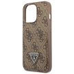 Guess 4G Triangle Logo Cardslot hátlap, tok iPhone 13 Pro/13, barna