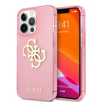   Guess iPhone 13 Pro Big 4G Full Glitter (GUHCP13LPCUGL4GPI) hátlap, tok, rózsaszín