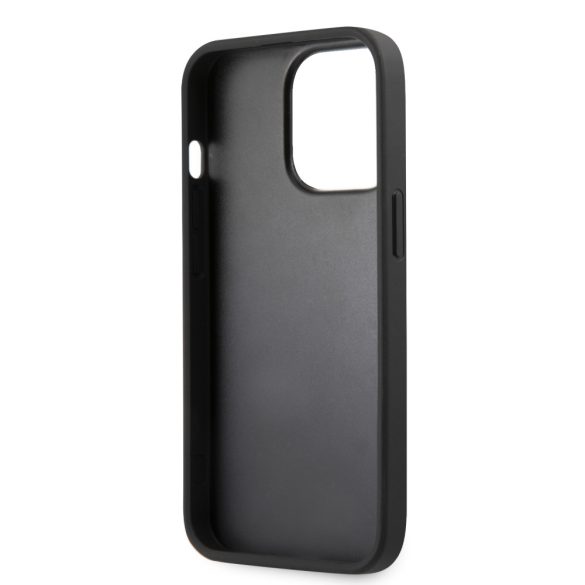 Guess iPhone 13 Pro Saffiano PU Leather (GUHCP13LPSASBBL) hátlap, tok, sötétkék