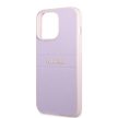 Guess iPhone 13 Pro Leather Saffiano (GUHCP13LPSASBPU) hátlap, tok, lila