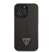 Guess iPhone 13 Pro Saffiano Triangle (GUHCP13LPSATLK) hátlap, tok, fekete