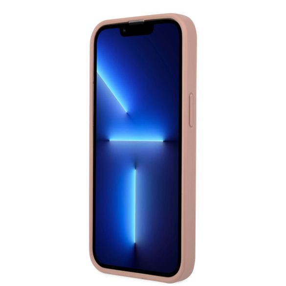 Guess iPhone 13 Pro Saffiano Triangle (GUHCP13LPSATLP) hátlap, tok, rózsaszín