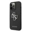 Guess iPhone 13 Pro Saffiano 4G Metal Logo (GUHCP13LSA4GSBK) hátlap, tok, fekete