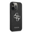 Guess iPhone 13 Pro Saffiano 4G Metal Logo (GUHCP13LSA4GSBK) hátlap, tok, fekete