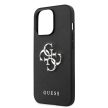 Guess iPhone 13 Pro Saffiano 4G Metal Logo (GUHCP13LSA4GSBK) hátlap, tok, fekete