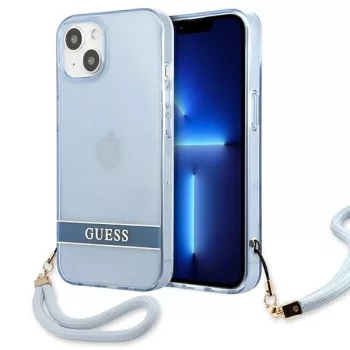   Guess GUHCP13MHTSGSB iPhone 13 6.1 " hátlap, tok Translucent Stap, kék