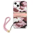 Guess GUHCP13MKCABPI Camo Strap Collection iPhone 13 6.1" różowy /, hátlap, tok, rózsaszín