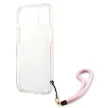 Guess GUHCP13MKCABPI Camo Strap Collection iPhone 13 6.1" różowy /, hátlap, tok, rózsaszín
