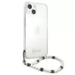 Guess White Pearl Clear Hardcase GUHCP13MKPSWH iPhone 13 6.1" hátlap, tok, átlátszó