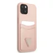 Guess iPhone 13 Saffiano Double Card (GUHCP13MPSATPP) hátlap, tok, rózsaszín