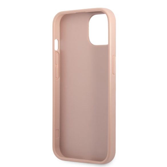Guess iPhone 13 Saffiano Double Card (GUHCP13MPSATPP) hátlap, tok, rózsaszín