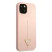 Guess iPhone 13 Silicone Line Triangle (GUHCP13MSLTGP) hátlap, tok, rózsaszín