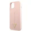 Guess iPhone 13 Silicone Line Triangle (GUHCP13MSLTGP) hátlap, tok, rózsaszín
