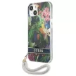 Guess GUHCP13SHFLSB Flower Strap iPhone 13 mini 5,4", hátlap, tok, kék, színes