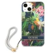 Guess GUHCP13SHFLSB Flower Strap iPhone 13 mini 5,4", hátlap, tok, kék, színes